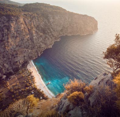 Scenic bay in Siğacik, Turkey
